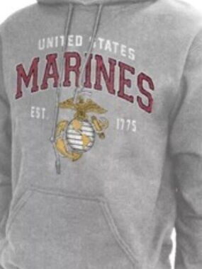 Joe Blow's T's U.S. Marine's Men's Hoodie Sweatshirt Vintage Logo